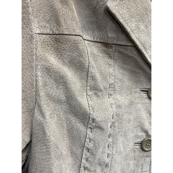 Marcelle Renee Leather Jacket Women’s Large Tan Notch 5 Button Style 2119 - Picture 13 of 16